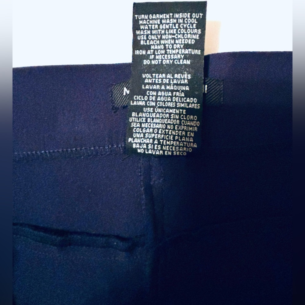 MARIO SERRANI ITALY Size 8 Women’s Deep Navy Blue Trousers, Dress Pants, Stretch - Picture 3 of 8
